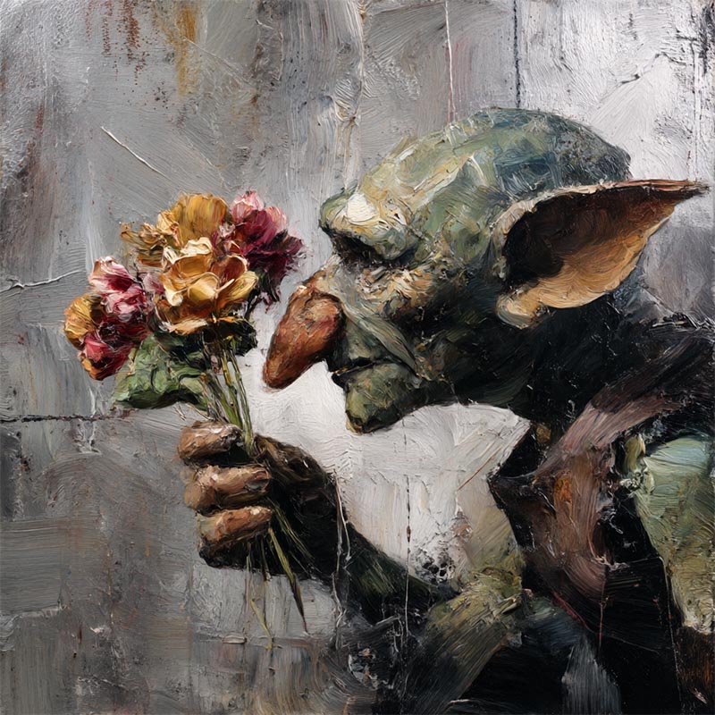 creative-story-ideas-globlin-relationships goblin with bouquet